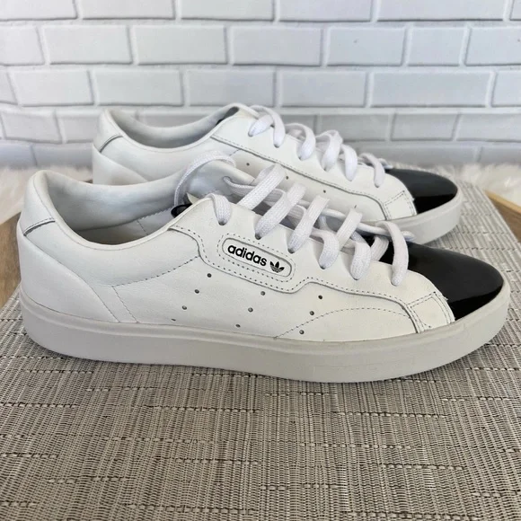 Adidas Sleek Cloud White Womens Lace Up Shoes Sneakers Size 9 - Picture 9 of 11